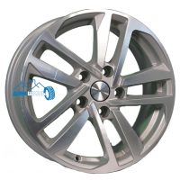Комплект литых дисков Khomen Wheels KHW1612 (Polo) 6.5x16/5x100 ET39 D57.1 silver-fp