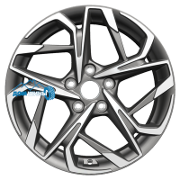 Комплект литых дисков Khomen Wheels KHW1716 7x17/5x112 ET45 D57.1 gray-fp