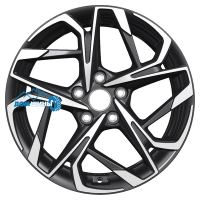 Комплект литых дисков Khomen Wheels KHW1716 7x17/5x114.3 ET48.5 D67.1 black-fp