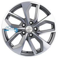 Комплект литых дисков Khomen Wheels KHW1703 (Juke) 7x17/5x114.3 ET47 D66.1 gray-fp