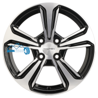 Комплект литых дисков Khomen Wheels KHW1502 (Vesta/Almera) 6x15/4x100 ET50 D60.1 black-fp