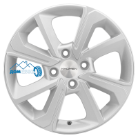 Комплект литых дисков Khomen Wheels KHW1501 (Rio I) 6x15/4x100 ET48 D54.1 f-silver