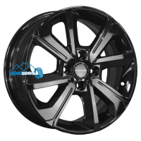 Комплект литых дисков Khomen Wheels KHW1501 (Rio/Solaris) 6x15/4x100 ET46 D54.1 black